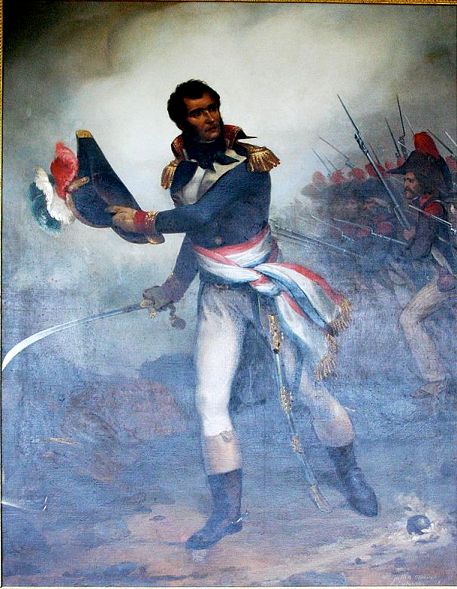 Pierre Banel menant ses troupes  l'assaut lors de la bataille de Millesimo